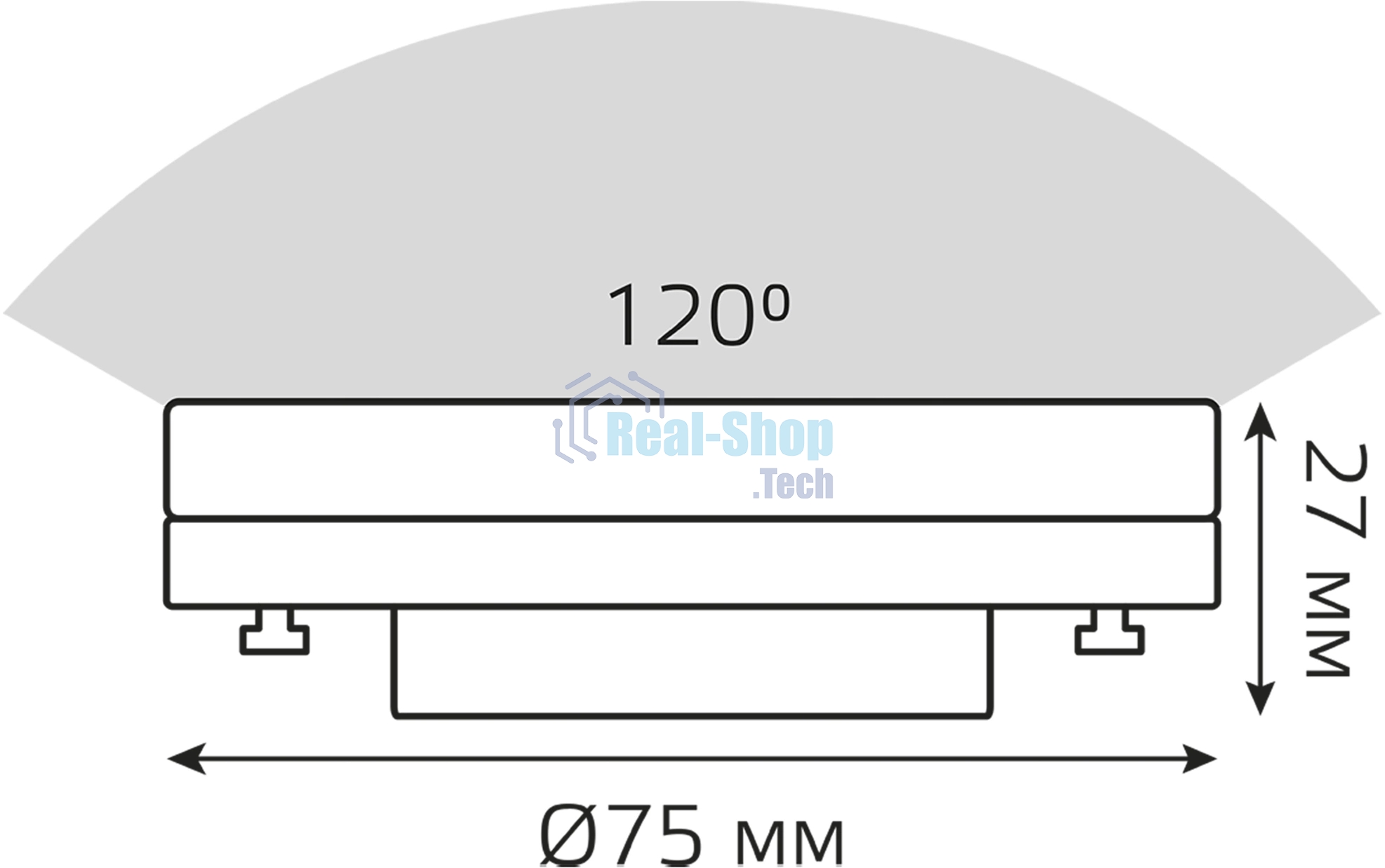 Лампа cветодиодная Gauss GX53 8W 680lm 6500K диммируемая LED