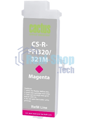 Картридж струйный Cactus CS-R-PFI320M-CHIP PFI-320M пурпурный (260мл) для Canon imagePROGRAF TM-200/200MFP/205/300/300MFP/305/250/255/350/355 с чипом