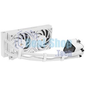Система жидкостного охлаждения Thermalright Frozen Horizon 240 Digital (240мм, LED temp., White, ARGB/Fans: 2x120мм, 68.9CFM, 28.2dBA, 2000RPM/Pump height 53.2мм, Rad thickness 27мм/S: 1700, 1200, 1851, 115X, AM5, AM4)