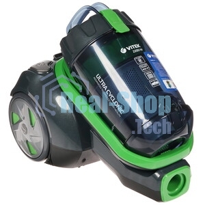 Пылесос Vitek VT-8130 черный/зеленый, 450/2200 Вт, уборка сухая, пылесборник контейнер 3,5 л