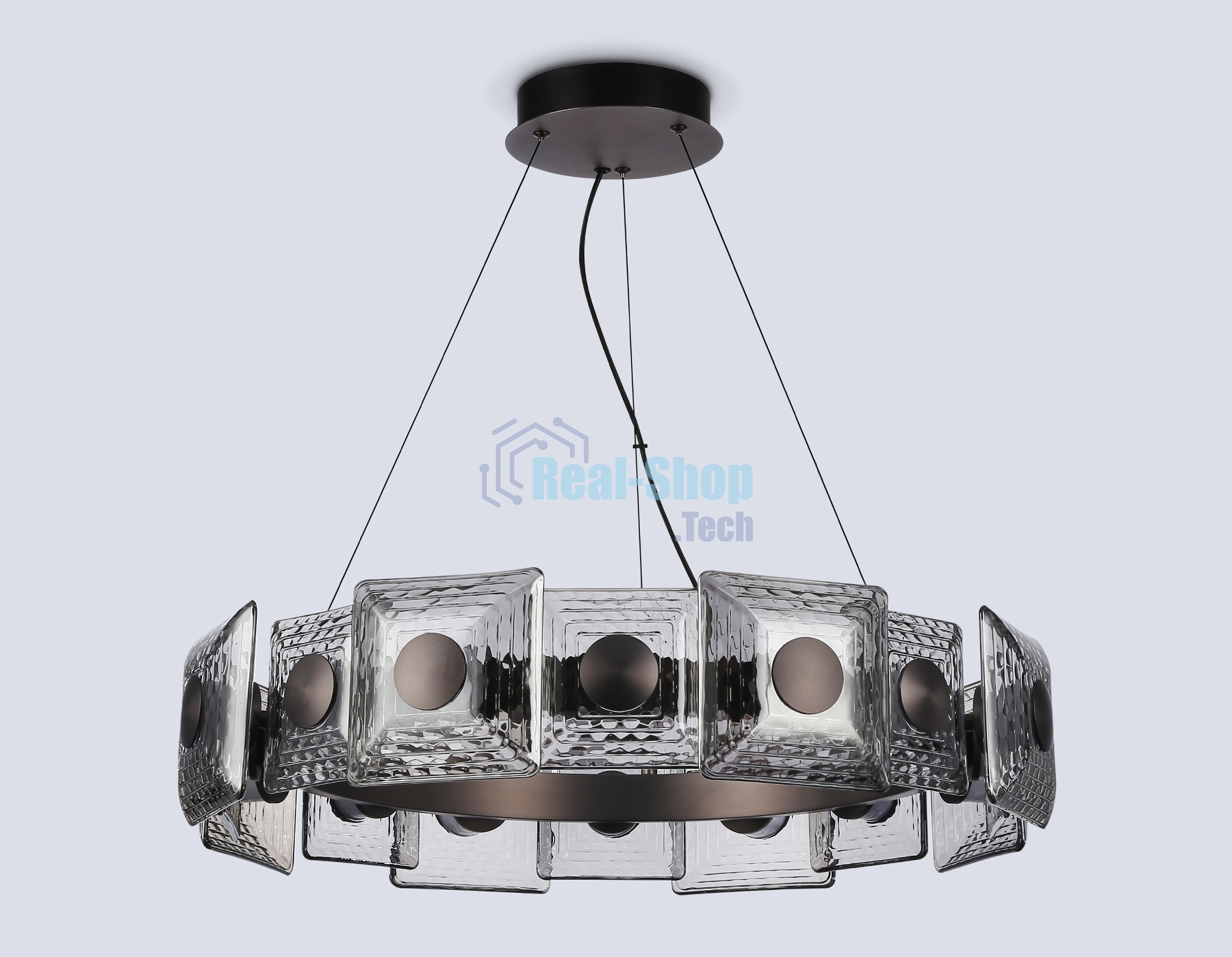 Светильник Ambrella light LH31030 GR/SM серый/дымчатый 72W 3000K D700*150