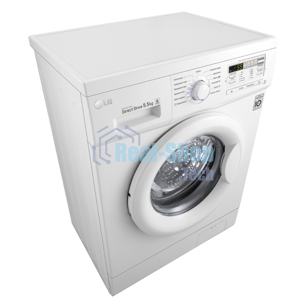 Стиральная машина LG F10B8MD белая, загрузка фронтальная 5.5кг, 1000 об/мин., класс: A