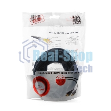 Кабель Cablexpert HDMI CC-HDMI4-15, 19M/19M, v2.0, медь, позол.разъемы, экран, 4.5м, черный, пакет