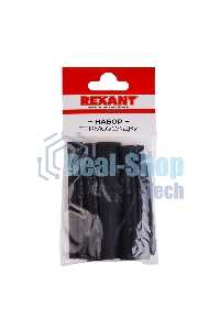 Набор термоусадочных трубок Rexant 10 см №7 черные (КЛЕЕВОЙ)