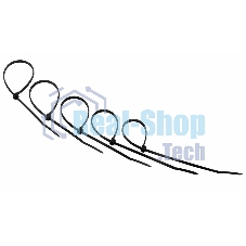 Хомут-стяжкa нeйлонoвая Rexant 200x3,6 мм, черная, упаковка 25 шт.