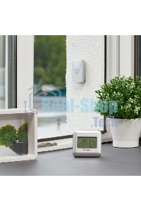 Термометр электронный Rexant S3341BF с часами и беспроводным выносным датчиком