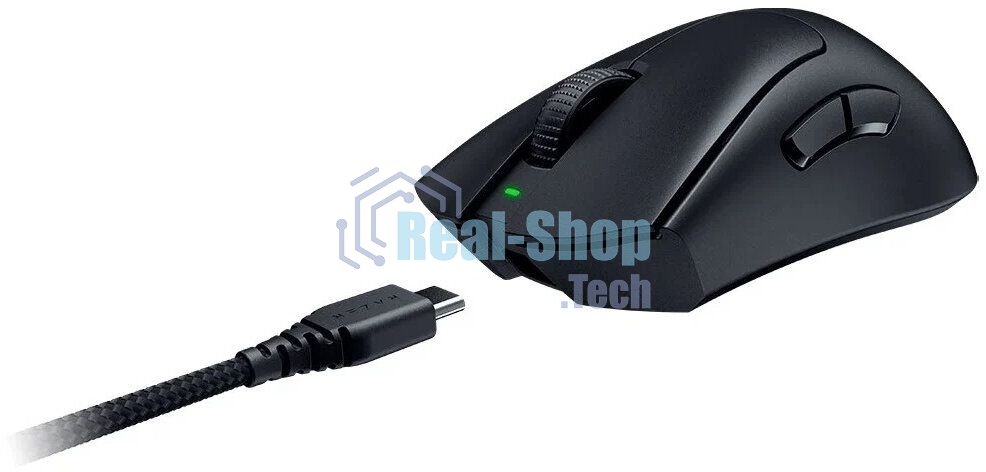 Мышь беспроводная/проводная Razer DeathAdder V3 Pro черный, 30000 dpi, радиоканал, USB, кнопки - 6