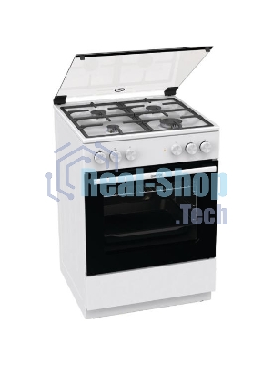 Плита комбинированная Gorenje GK6A20WF белый, конфорок 4 газовых, духовка 65 л, 60 см x 85 см x 60 см