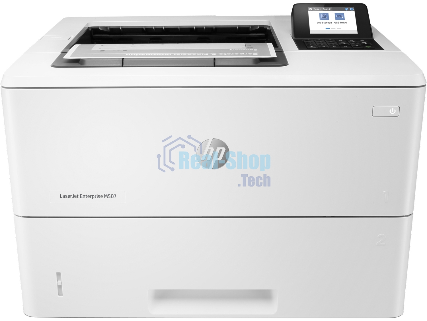 Принтер лазерный HP LaserJet Enterprise M507dn (1PV87A), A4, ч/б, печ. до 43 стр/мин, 1200 x 1200 dpi, USB, RJ-45, Air Print, Mopria
