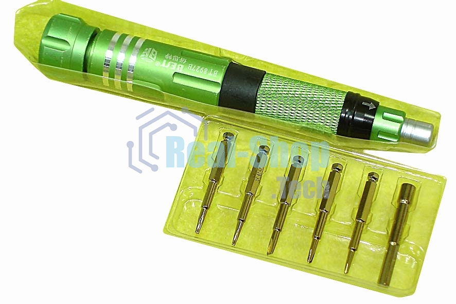 Отвертка со сменными насадками Best BST-8927B зеленая