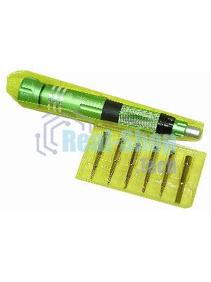 Отвертка со сменными насадками Best BST-8927B зеленая