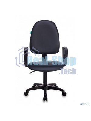 Кресло Бюрократ CH-1300N/OR-16 черный, экокожа, 120 кг, механизм качания