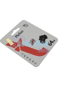 Флеш карта Netac P500 ECO 64Gb MicroSDXC U1/C10 up to 80Mb/s, retail pack card only