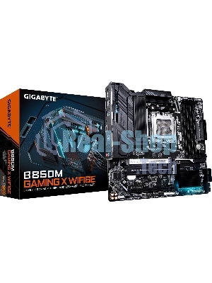 Материнская плата Gigabyte B850M GAMING X WIFI6E/WF6E, Socket AM5, AMD B850, 4xDDR5, 4xSATA, 2xM.2, 1xPCI-E 5.0 x16, 1xPCI-E 3.0 x4, 1xHDMI, 2xDP, 1x 2.5Gb LAN, 1xUSB-C 3.2 Gen 2, 1xUSB-A 3.2 Gen 2, 2xUSB-A 3.2 Gen 1, 4xUSB-A 2.0, 3x3.5 мм, 7.1, Micro-ATX