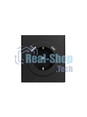 Розетка Kranz STRONG 1-ая с/з с/у з/ш 16А с USB A+C быстрой зарядки 5В/3А антрацит