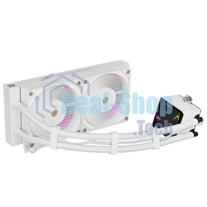 Система жидкостного охлаждения Thermalright Frozen Horizon 240 Digital (240мм, LED temp., White, ARGB/Fans: 2x120мм, 68.9CFM, 28.2dBA, 2000RPM/Pump height 53.2мм, Rad thickness 27мм/S: 1700, 1200, 1851, 115X, AM5, AM4)