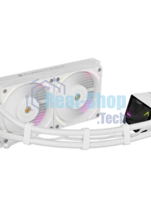 Система жидкостного охлаждения Thermalright Frozen Horizon 240 Digital (240мм, LED temp., White, ARGB/Fans: 2x120мм, 68.9CFM, 28.2dBA, 2000RPM/Pump height 53.2мм, Rad thickness 27мм/S: 1700, 1200, 1851, 115X, AM5, AM4)