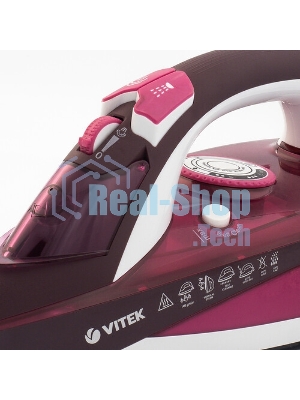 Утюг Vitek VT-1215 (PK) максимальная 2400 Вт.Подошва Ceramic Ultra Care.