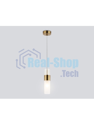 Подвесной светильник LH55111 BS/FR/TI латунь/белый матовый/янтарь E14 max 40W D55*1500