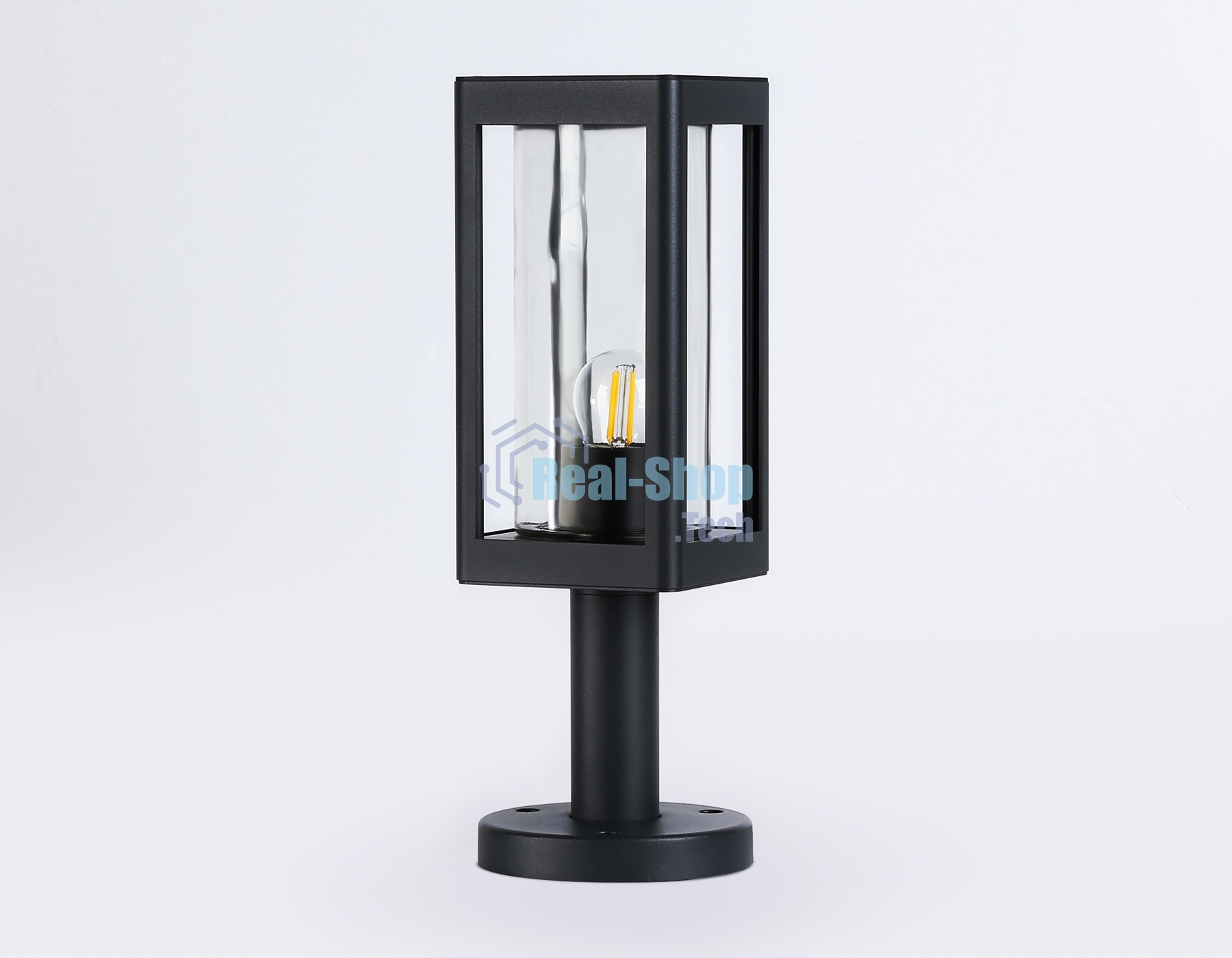 Светильник Ambrella light ST2411 BK/CL черный/прозрачный IP54 E27 max 40W 110*110*350