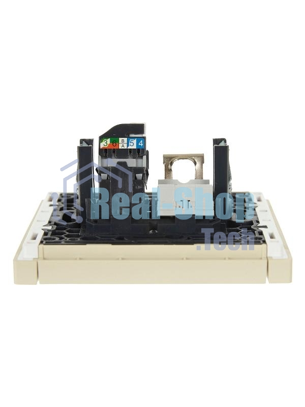 Розетка двойная RJ11+RJ45 кат.5E FP435 ваниль FORTE&PIANO