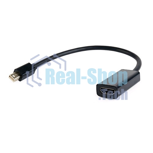 Переходник miniDisplayPort - HDMI, Cablexpert A-mDPM-HDMIF-02, 20M/19F, кабель 15 см, черный, пакет