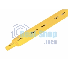 Термоусаживаемая трубка Rexant 12,0/6,0 мм, желтая, упаковка 50 шт. по 1 м