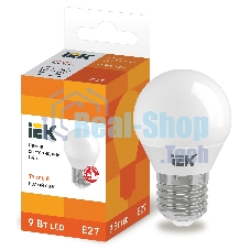 Лампа cветодиодная Iek LLE-G45-9-230-30-E27 ECO G45 шар 9Вт 230В 3000К E27