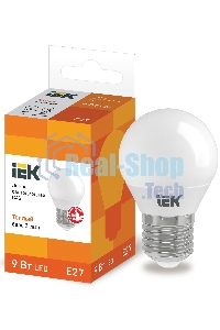 Лампа cветодиодная Iek LLE-G45-9-230-30-E27 ECO G45 шар 9Вт 230В 3000К E27