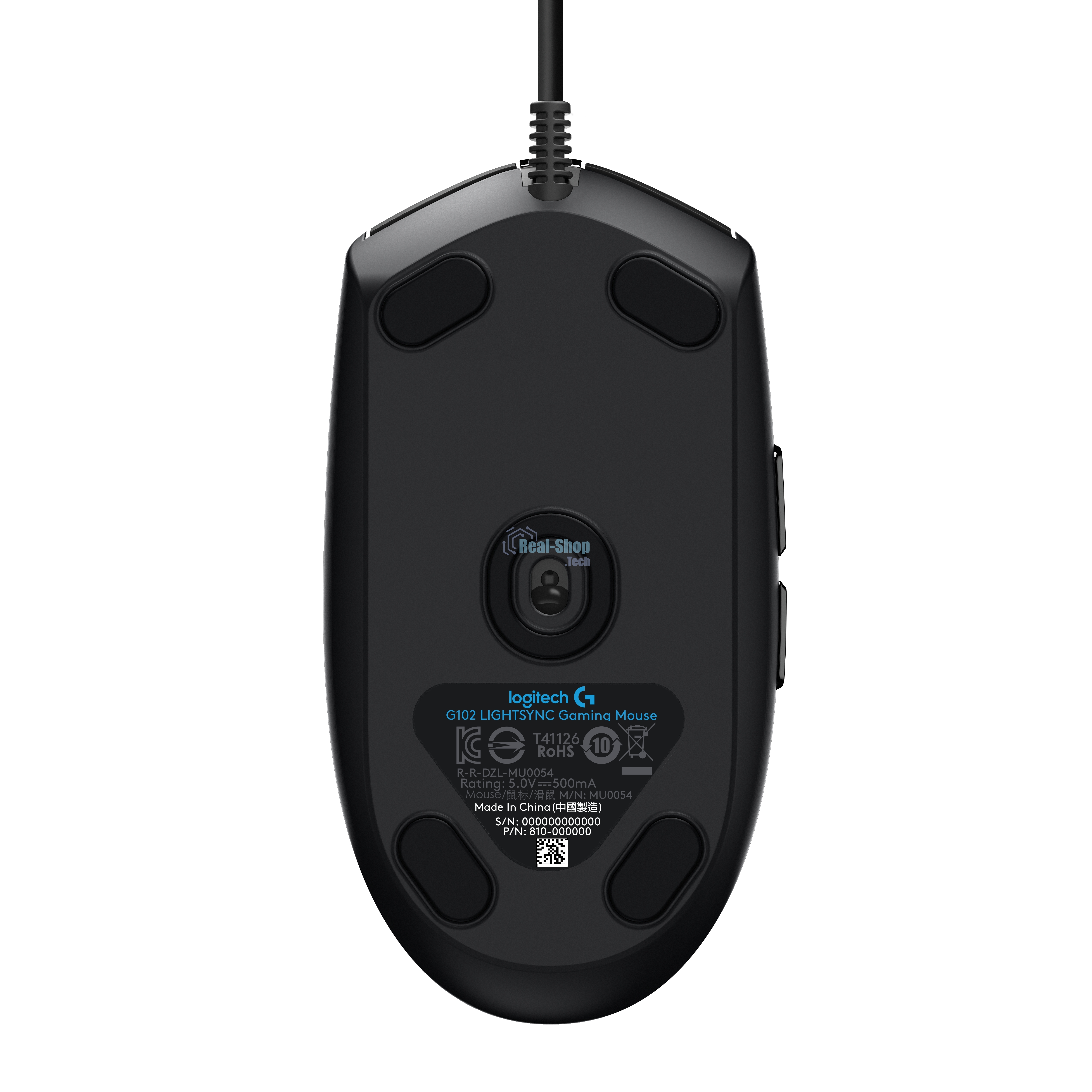Мышь проводная Logitech G102 LIGHTSYNC черный, 8000 dpi, USB, кнопки - 6