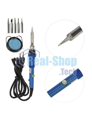 Паяльник Rexant, подставка, набор из 5 жал, керамический нагреватель, 220-480 °C, 220 В/60 Вт