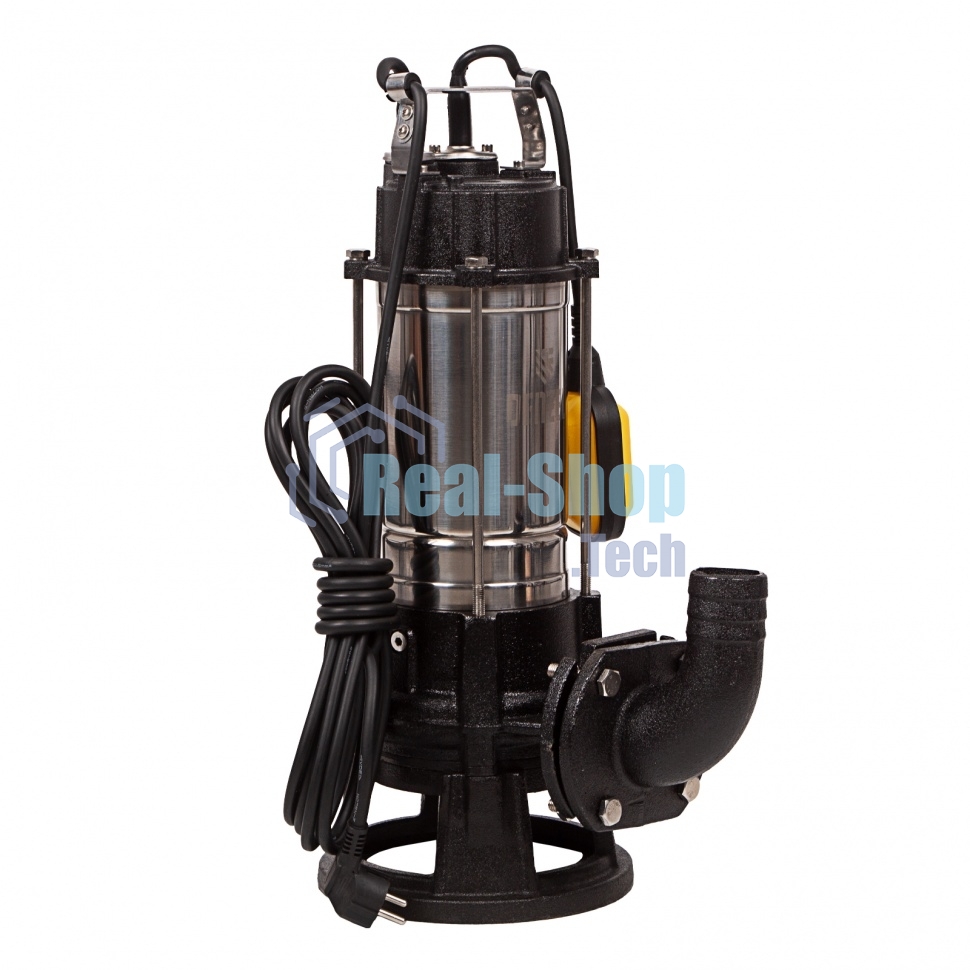 Фекальный насос Denzel FP1800-KS, 1800 Вт, напор 17 м, 26000 л/ч, нож-измельчитель 99806