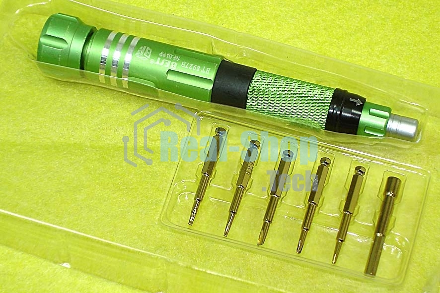 Отвертка со сменными насадками Best BST-8927B зеленая