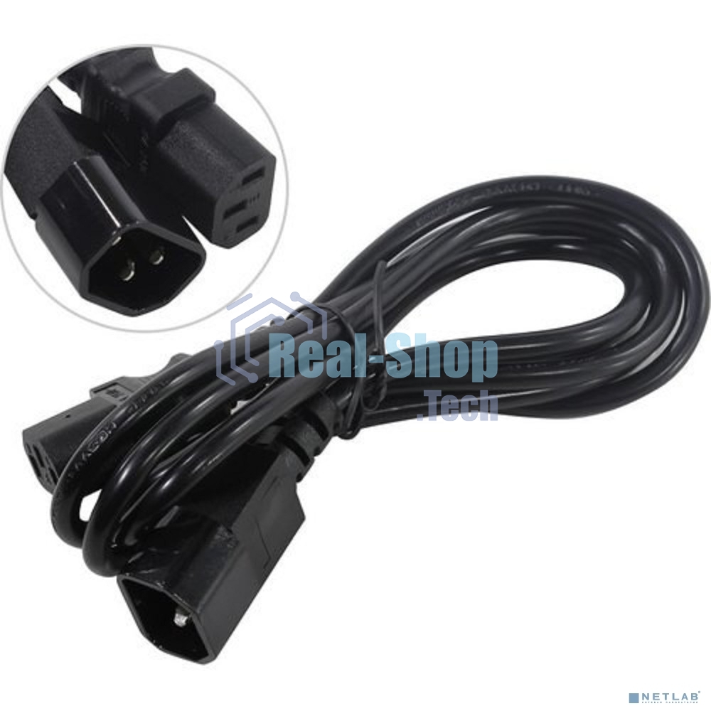 Кабель монитор-компьютер (UPS->уст-во) ExeGate Special EC-1,8S (С13->С14) 3x0.5, CCA, 1.8м