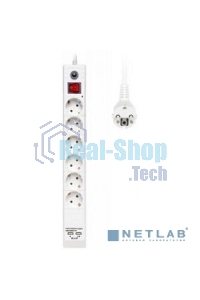 Сетевой фильтр Buro BU-SP5 USB 2A-W 5 м (6 розеток) белый (коробка)