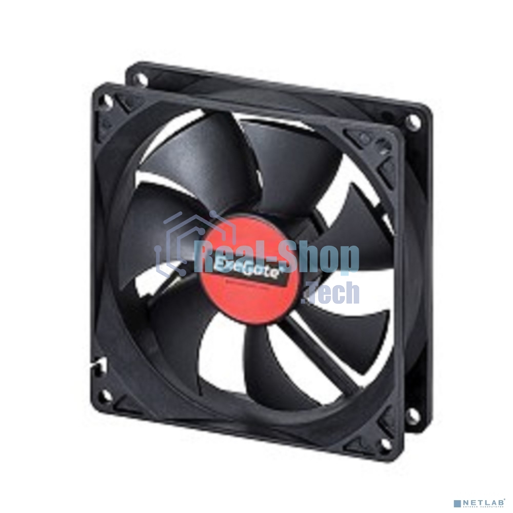 Вентилятор для корпуса ExeGate EX09225S3P черный, 92 мм, 2100 об/мин, 25 дБ, 3 pin