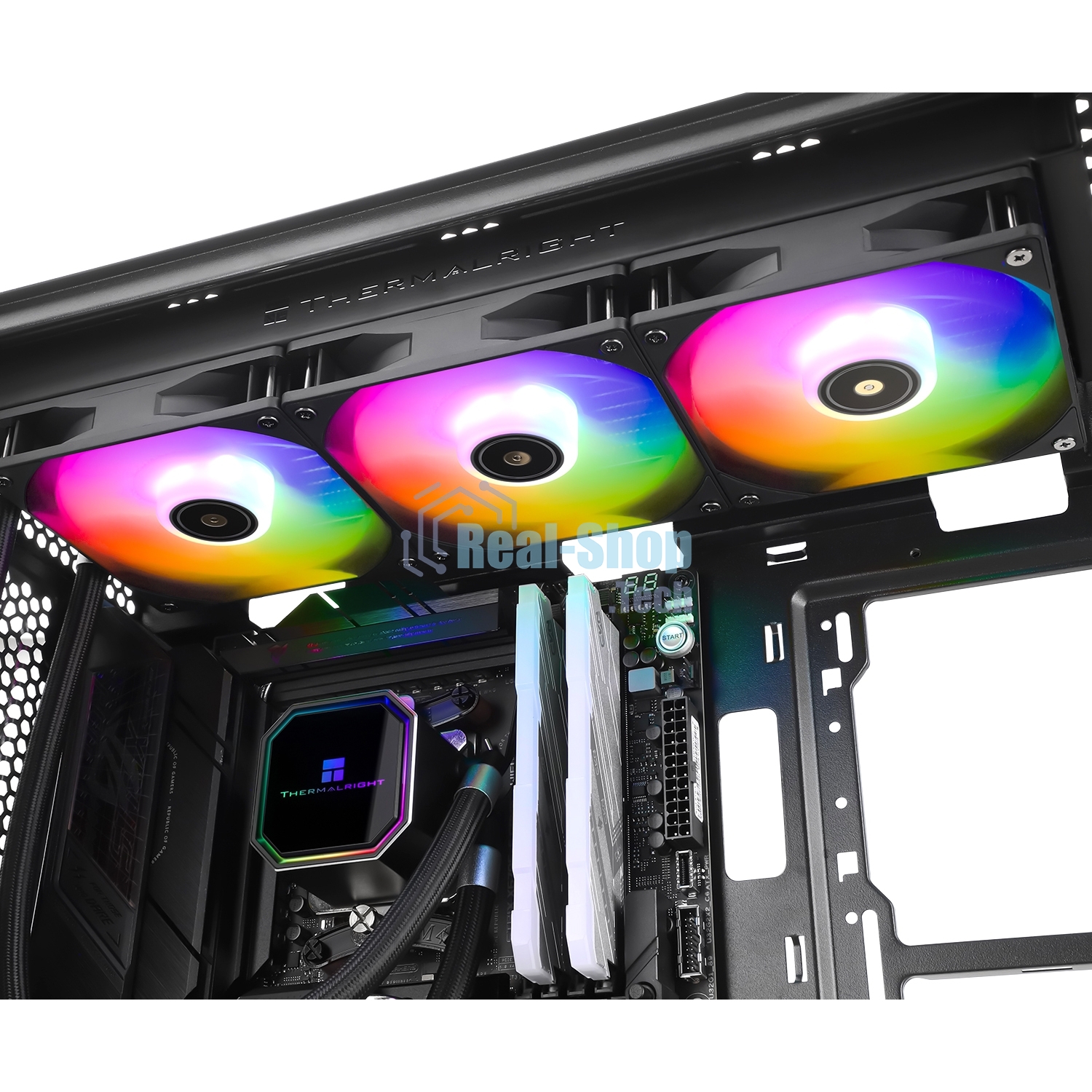 Система жидкостного охлаждения Thermalright Frozen Prism 360 ARGb Soc-AM5/AM4/1151/1200/2066/1700 черный 4-pin 27dB Al Ret (F-PRISM-360-BL-ARGb)