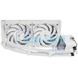 Система жидкостного охлаждения Thermalright Frozen Horizon 240 Digital (240мм, LED temp., White, ARGB/Fans: 2x120мм, 68.9CFM, 28.2dBA, 2000RPM/Pump height 53.2мм, Rad thickness 27мм/S: 1700, 1200, 1851, 115X, AM5, AM4)