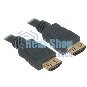Кабель HDMI C-HM-HM-3M Wize, 3 м, v.2.0, 19M/19M, позол.разъемы, экран, черный, пакет