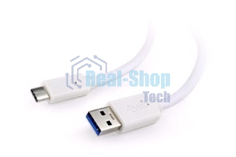 Кабель USB Cablexpert CCP-USB3-AMCM-1M-W, USB3.0 AM/USB Type-C, 1м, белый, пакет