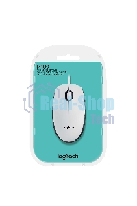Мышь проводная Logitech M100 белый, 1000 dpi, USB, кнопки - 3