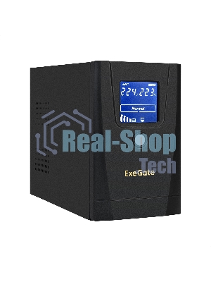 Источник бесперебойного питания ExeGate SpecialPro Smart LLB-650.LCD.AVR.1SH.2C13.RJ.USB 650VA/360W, LCD, AVR,1*Schuko+2*C13, RJ45/11,USB, металлический корпус, черный