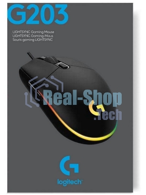 Мышь проводная Logitech G102 LIGHTSYNC черный, 8000 dpi, USB, кнопки - 6
