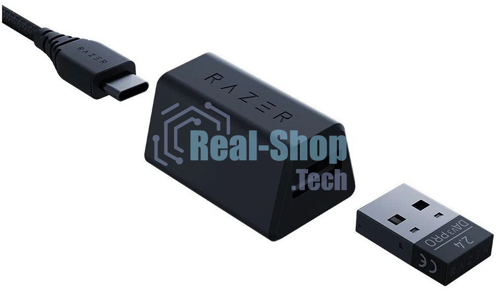Мышь беспроводная/проводная Razer DeathAdder V3 Pro черный, 30000 dpi, радиоканал, USB, кнопки - 6