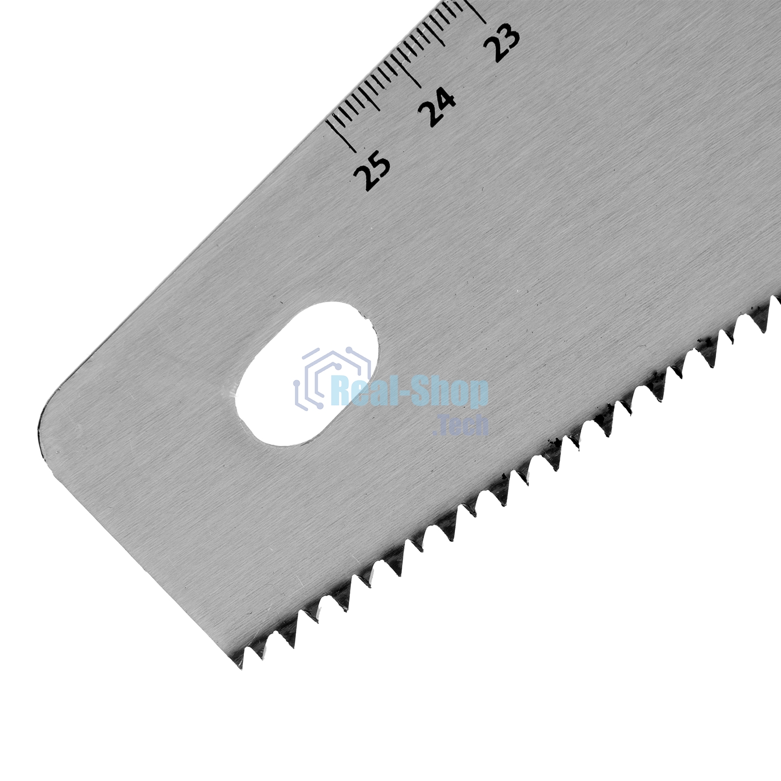 Ножовка по дереву Sparta 400 мм, 7-8 TPI, зуб-2D, каленый зуб, линейка, двухкомпонентная рукоятка