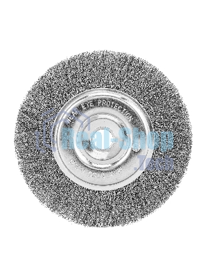 Щетка для УШМ Сибртех, 200 мм, посадка 22,2 мм, плоская, витая проволока