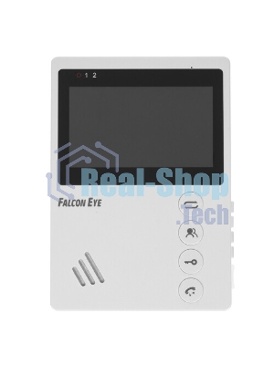 Видеодомофон Falcon Eye VISTA цветной, подключение 2-х вызывных панелей, без трубки (Hands Free), управление электрозамком, цвет корпуса: белый, нап