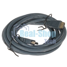 Кабель HDMI C-HM-HM-3M Wize, 3 м, v.2.0, 19M/19M, позол.разъемы, экран, черный, пакет