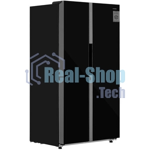 Холодильник Maunfeld MFF177NFB Slim Inverter черный двухкамерный 352/198л морозилка слева, No Frost, Side by Side