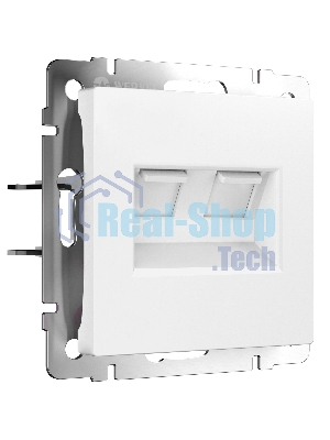 Розетка двойная Werkel Ethernet RJ-45 (белый матовый) W1181161